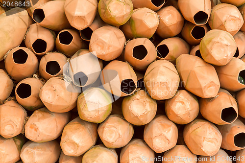 Image of Pottery waiting to be sold at a factory