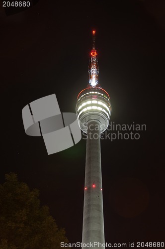 Image of Stuttgart TV Tower at night