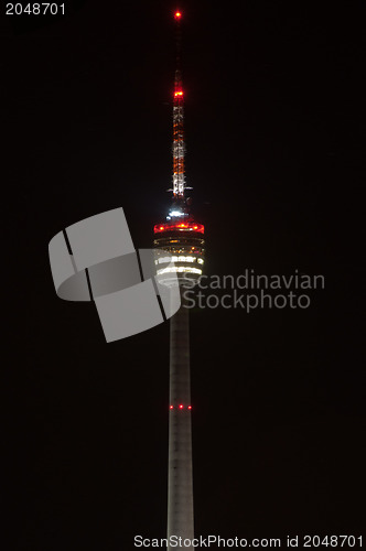 Image of Stuttgart TV Tower at night