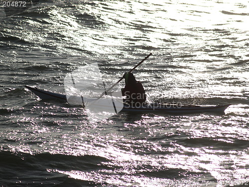 Image of sailing in sunset