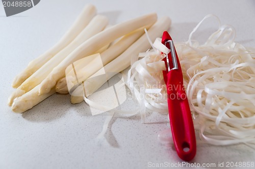 Image of Peeling Asparagus