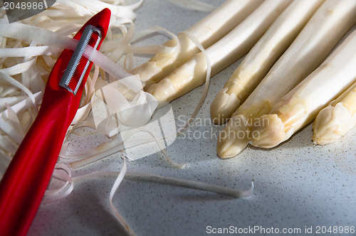 Image of Peeling Asparagus