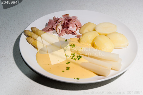 Image of White Asparagus (German Asparagus) Meal