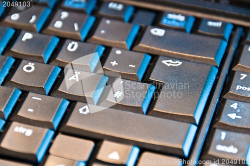 Image of Closeup of laptop keys