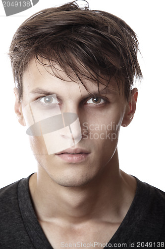 Image of Mugshot of exhausted man