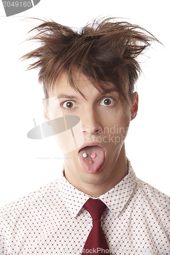 Image of Sick businessman