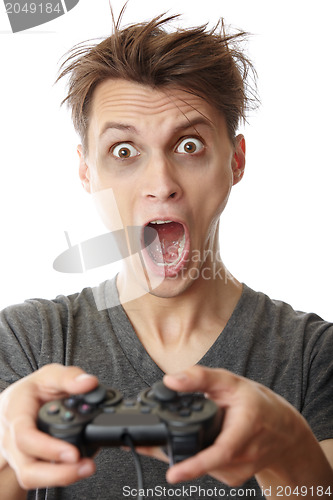 Image of Crazy computer gamer