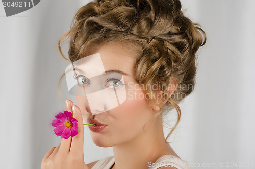 Image of beauty woman closeup portrait