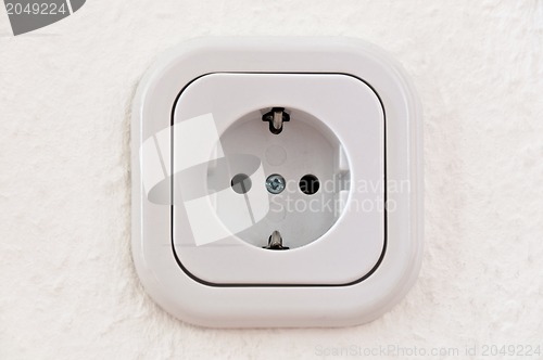 Image of White Power Outlet With Path