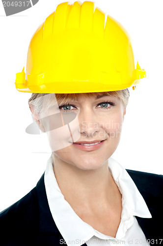Image of Closeup shot of contemporary construction engineer