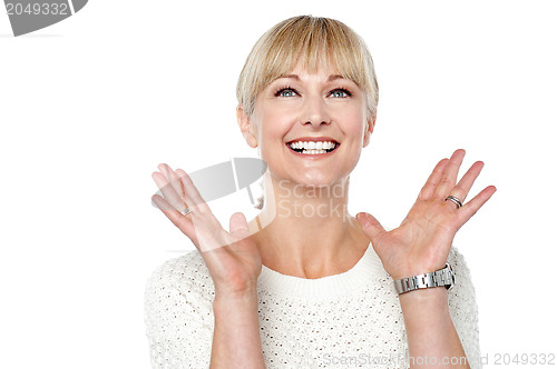Image of Expressions of a happy and content woman