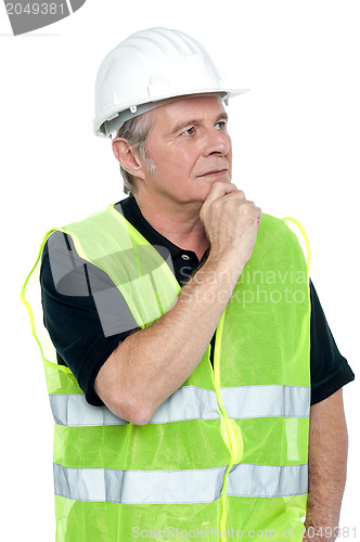 Image of Shot of a thoughtful project engineer