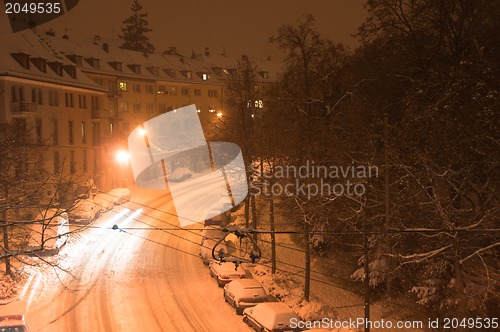 Image of Snowy street