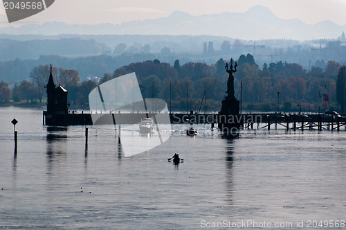 Image of Konstanz harbor in fall