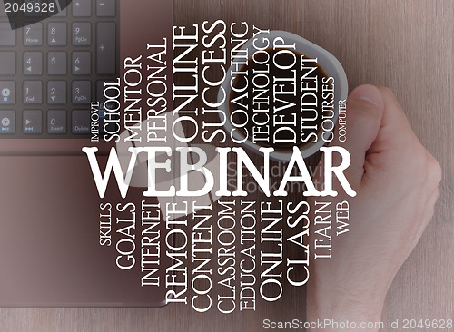 Image of Word cloud webinar concept 