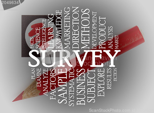 Image of Survey cloud concept