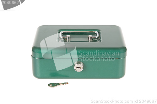 Image of Green moneybox isolated