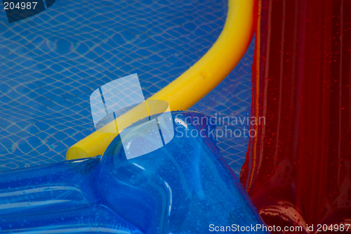 Image of inflatables on a pool