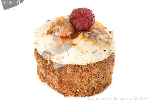 Image of cake with raspberry