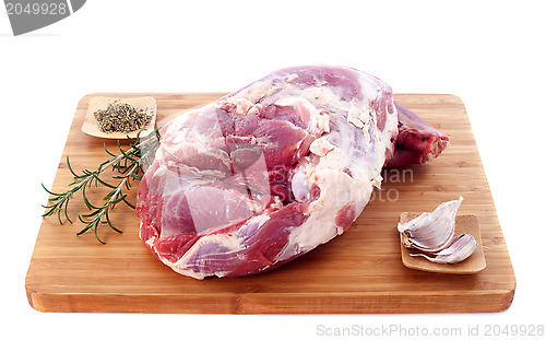 Image of raw shoulder of lamb