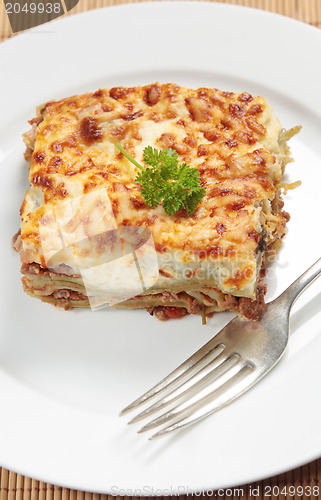 Image of Homemad lasagne vertical