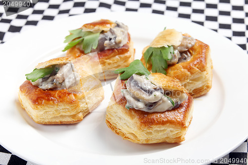 Image of Vol au vents on a plate