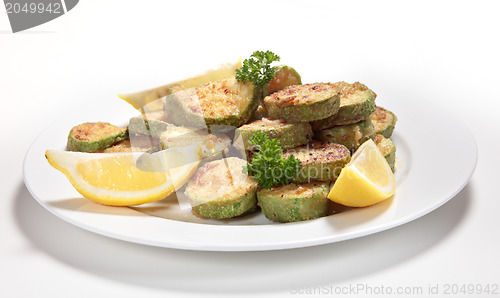 Image of Fried courgette or zucchini rings