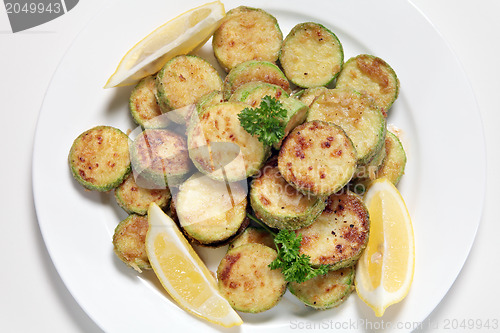 Image of Sauteed zucchini from above