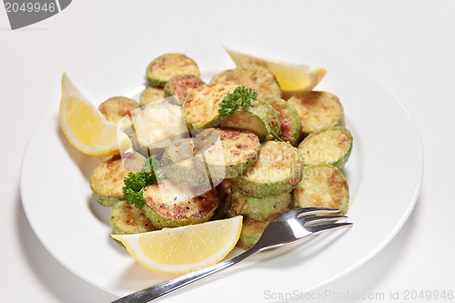 Image of Sauteed courgette or zucchini rings