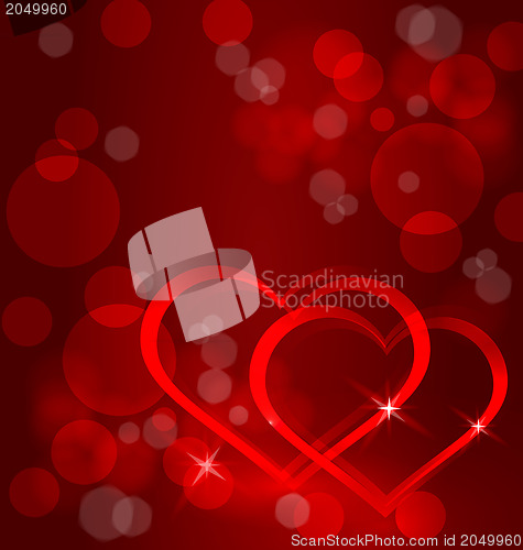 Image of Sparkling hearts background 