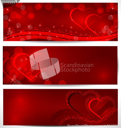 Image of Sparkling hearts banners 