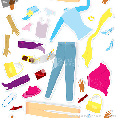Image of Clothes sticker seamless 