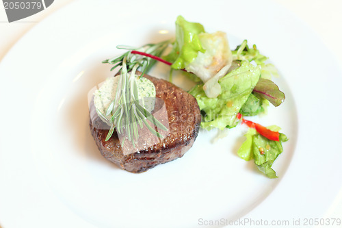 Image of Roasted steak on the plate