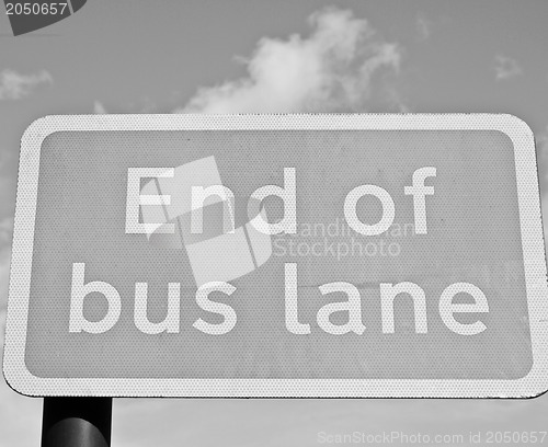 Image of End of bus lane