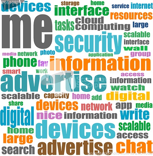 Image of Internet security info-text graphics and arrangement concept