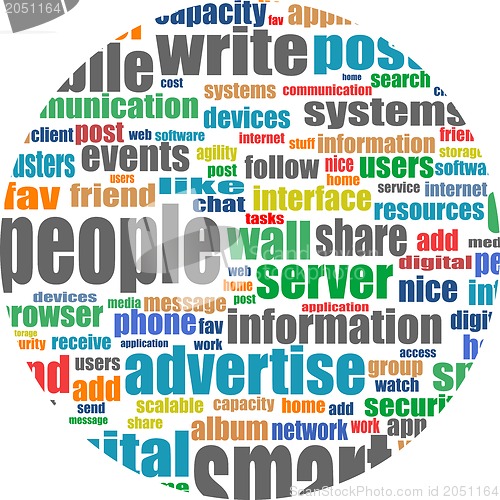 Image of Networking info-text graphics and arrangement concept