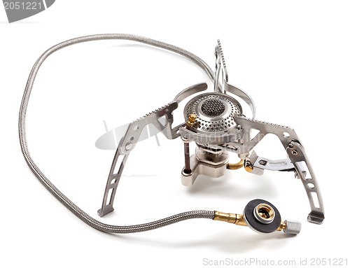 Image of Camping gas stove on white background