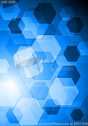 Image of Bright blue hi-tech background