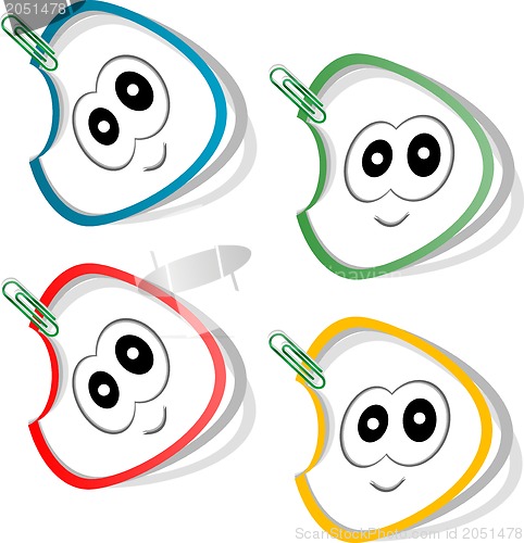 Image of smileys stickers label tag set