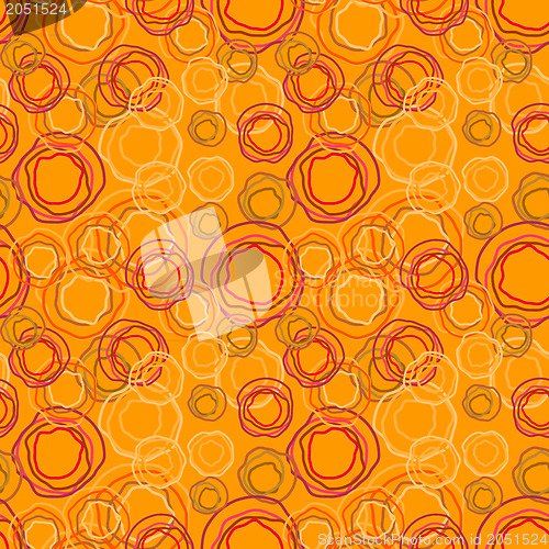 Image of Seamless pattern - rings on an orange background