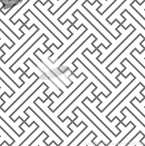 Image of Ethnic seamless pattern - gray lines