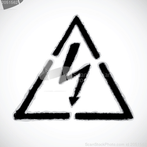 Image of Danger high voltage warning sign