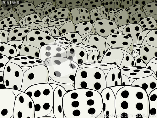 Image of Abstract gambling composition - dices