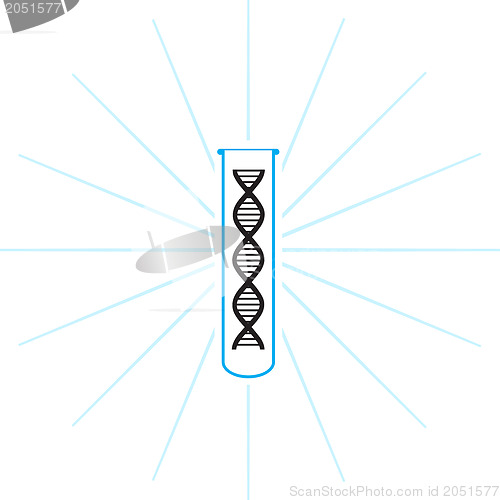 Image of Test tube with DNA inside