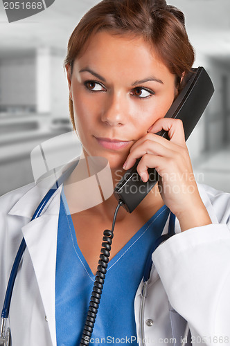 Image of Female Doctor on the Phone