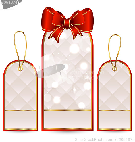 Image of Set valentine romantic labels isolated