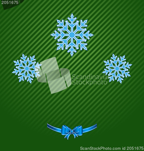 Image of Christmas holiday background with snowflakes