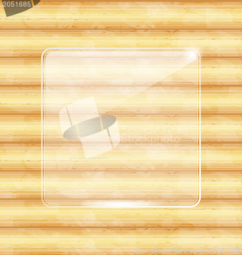 Image of Glass fragile framework, wooden texture