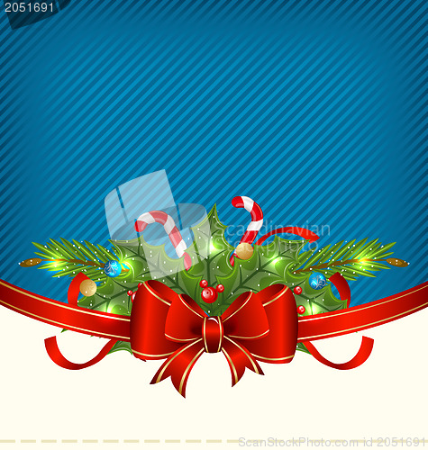 Image of Christmas holiday packing, ornamental design elements