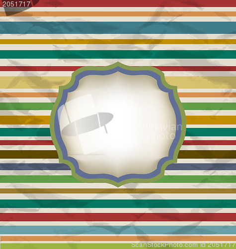 Image of Retro stripe pattern, colorful vintage background